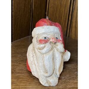 Vintage 1988 House of Hatten Enchanted Forest Santa Head Christmas Ornament